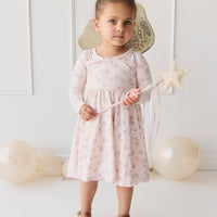 Organic Cotton Tallulah Dress - Sweet Pea Floral Childrens Dress from Jamie Kay USA