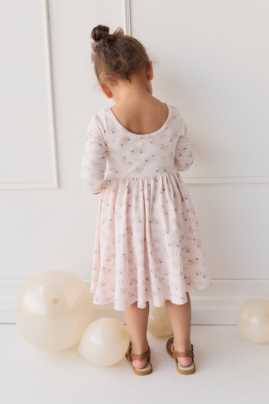 Organic Cotton Tallulah Dress - Sweet Pea Floral Childrens Dress from Jamie Kay USA