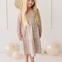 Organic Cotton Modal Matilda Dress - Amber Eggnog Childrens Dress from Jamie Kay USA