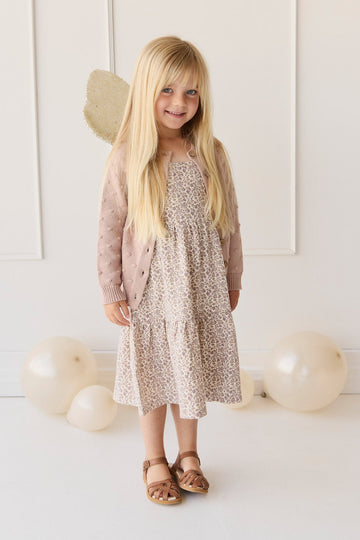 Organic Cotton Modal Matilda Dress - Amber Eggnog Childrens Dress from Jamie Kay USA