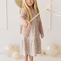 Dotty Cardigan - Dusky Rose Childrens Cardigan from Jamie Kay USA