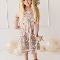 Dotty Cardigan - Dusky Rose Childrens Cardigan from Jamie Kay USA