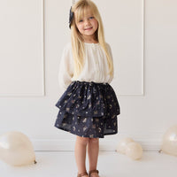 Organic Cotton Heidi Skirt - Bouquet De Fleur Childrens Skirt from Jamie Kay USA