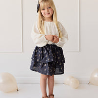 Organic Cotton Muslin Heather Blouse - Parchment Childrens top from Jamie Kay USA