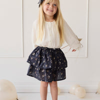 Organic Cotton Muslin Heather Blouse - Parchment Childrens top from Jamie Kay USA