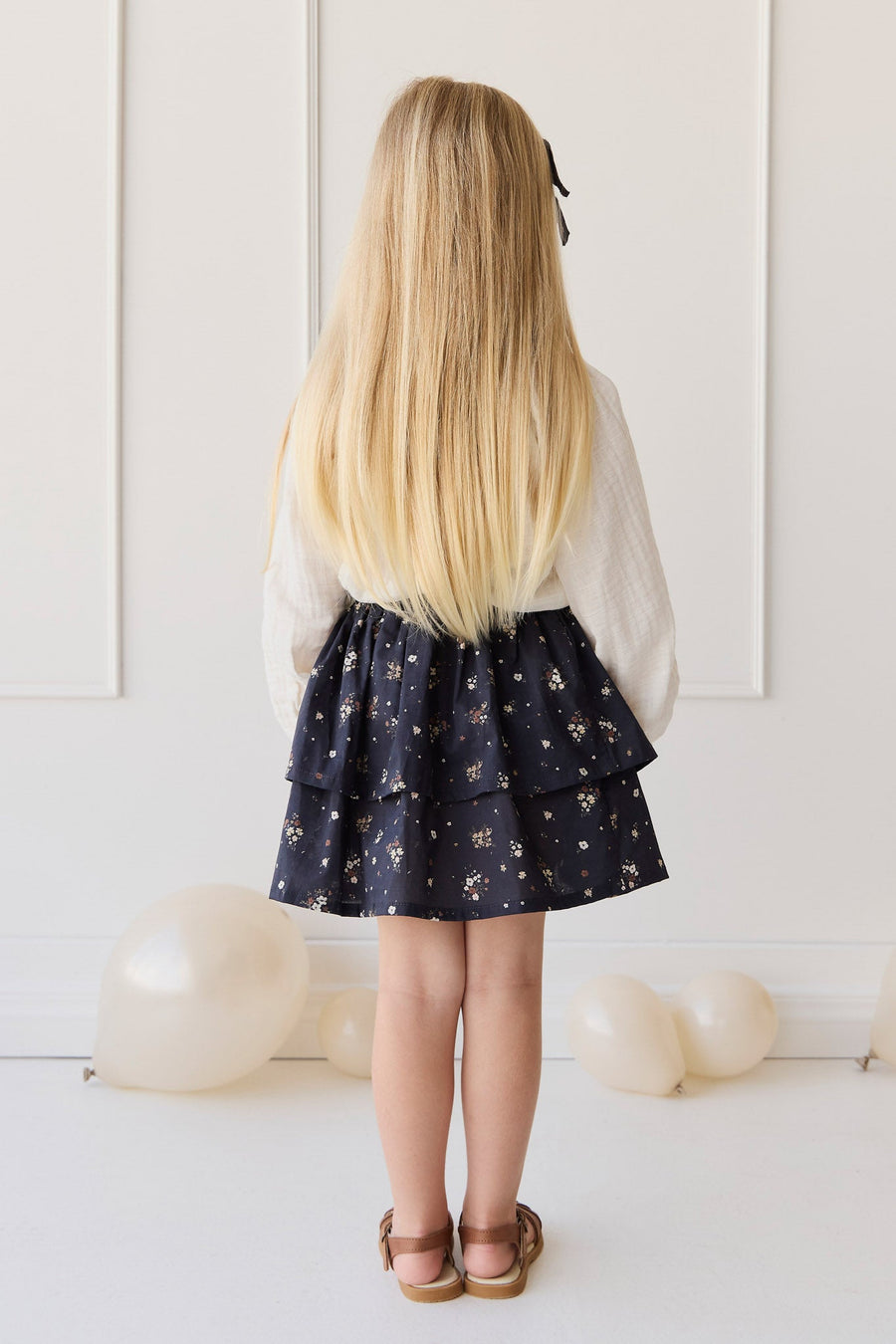 Organic Cotton Heidi Skirt - Bouquet De Fleur Childrens Skirt from Jamie Kay USA