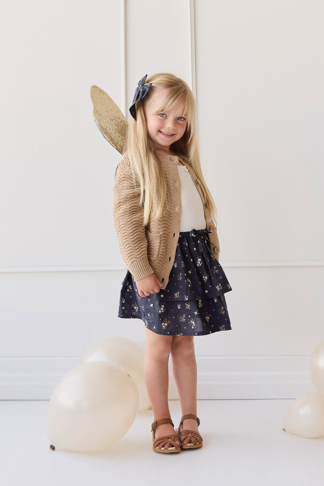 Organic Cotton Heidi Skirt - Bouquet De Fleur Childrens Skirt from Jamie Kay USA