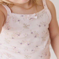 Organic Cotton Singlet - Sweet Pea Floral Childrens Singlet from Jamie Kay USA