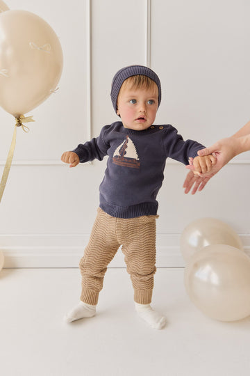 Maverick Pant - Toffee Marle Childrens Pant from Jamie Kay USA