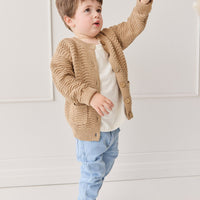 Maverick Cardigan - Toffee Marle Childrens Cardigan from Jamie Kay USA