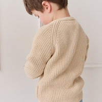 Max Cardigan - Oatmeal Marle Childrens Cardigan from Jamie Kay USA