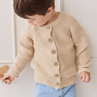 Max Cardigan - Oatmeal Marle Childrens Cardigan from Jamie Kay USA