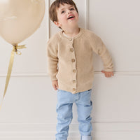 Max Cardigan - Oatmeal Marle Childrens Cardigan from Jamie Kay USA