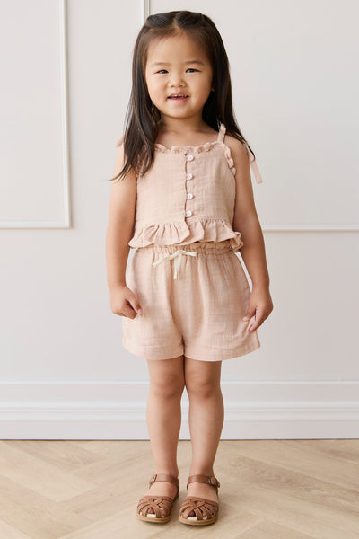 Organic Cotton Muslin Elodie Short - Chalky Pink – Jamie Kay USA
