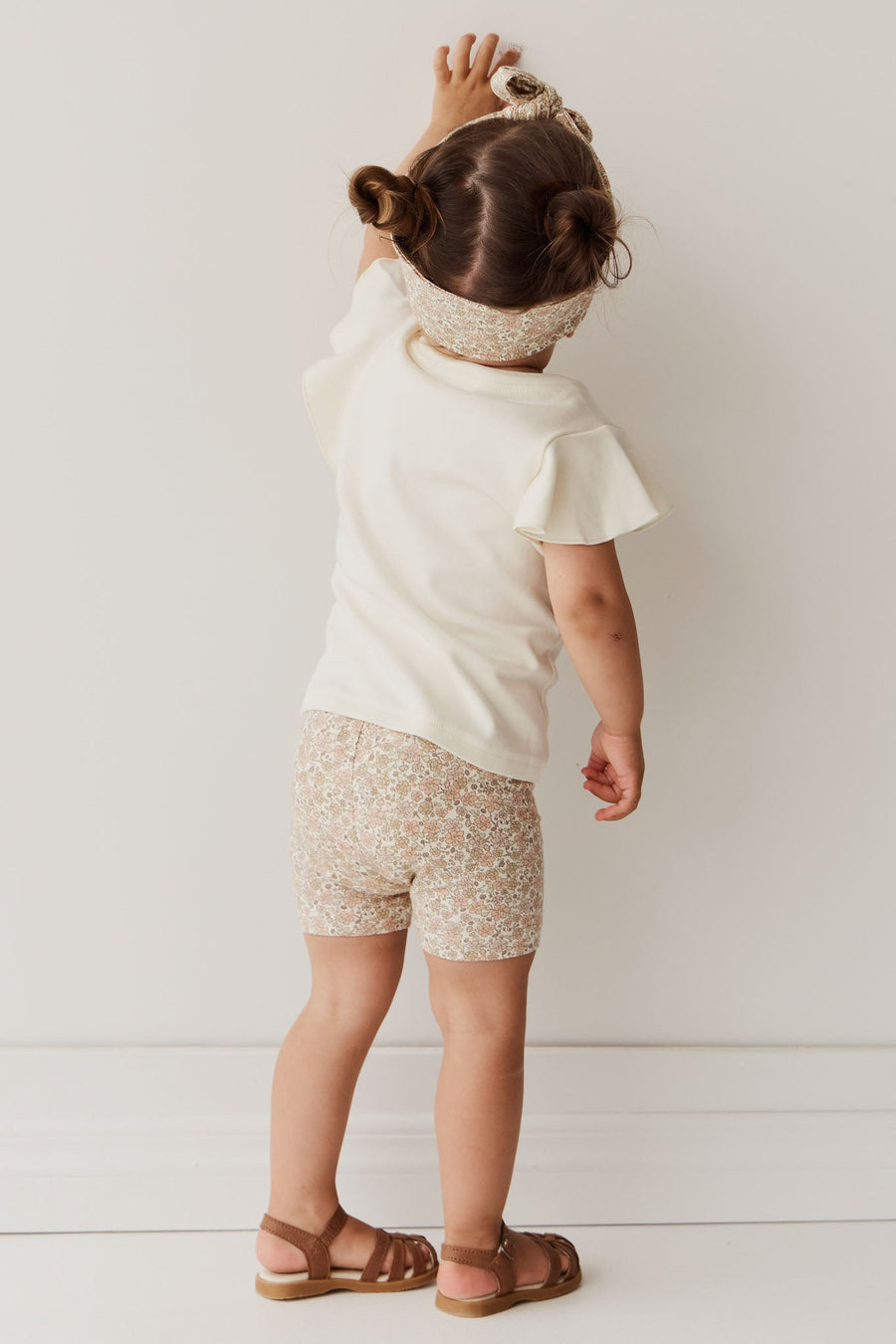 Organic Cotton Everyday Bike Short - Chloe Egret Childrens Short from Jamie Kay USA