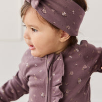 Organic Cotton Headband - Goldie Huckleberry Large Childrens Headband from Jamie Kay USA