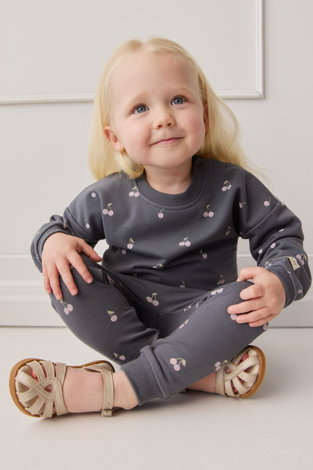 Organic Cotton Morgan Track Pant - Cherry Love Lava Childrens Pant from Jamie Kay USA