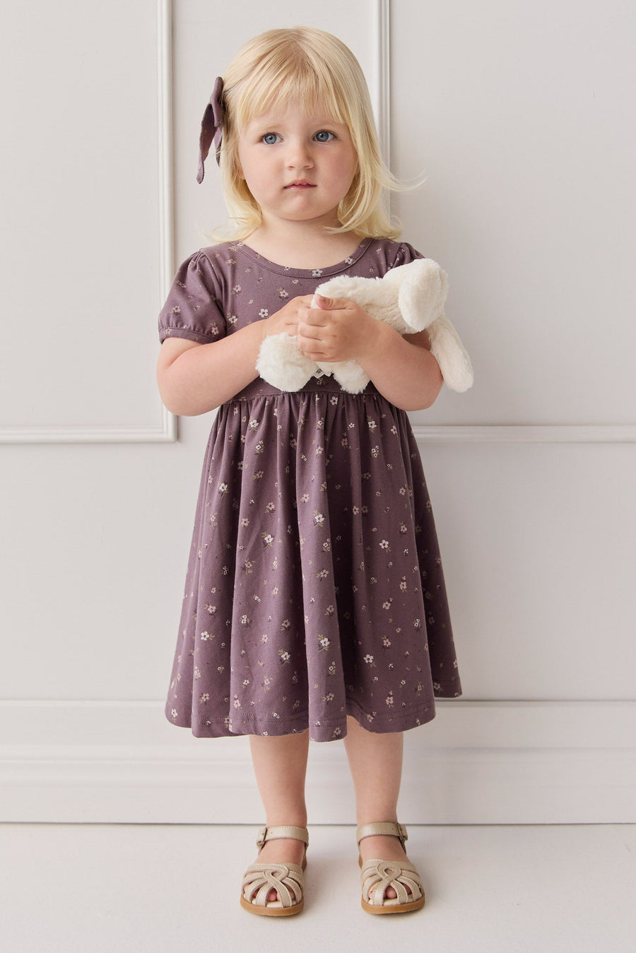 Organic Cotton Meadow Dress - Goldie Huckleberry Large Childrens Dress from Jamie Kay USA