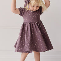 Organic Cotton Meadow Dress - Goldie Huckleberry Large Childrens Dress from Jamie Kay USA