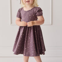 Organic Cotton Meadow Dress - Goldie Huckleberry Large Childrens Dress from Jamie Kay USA