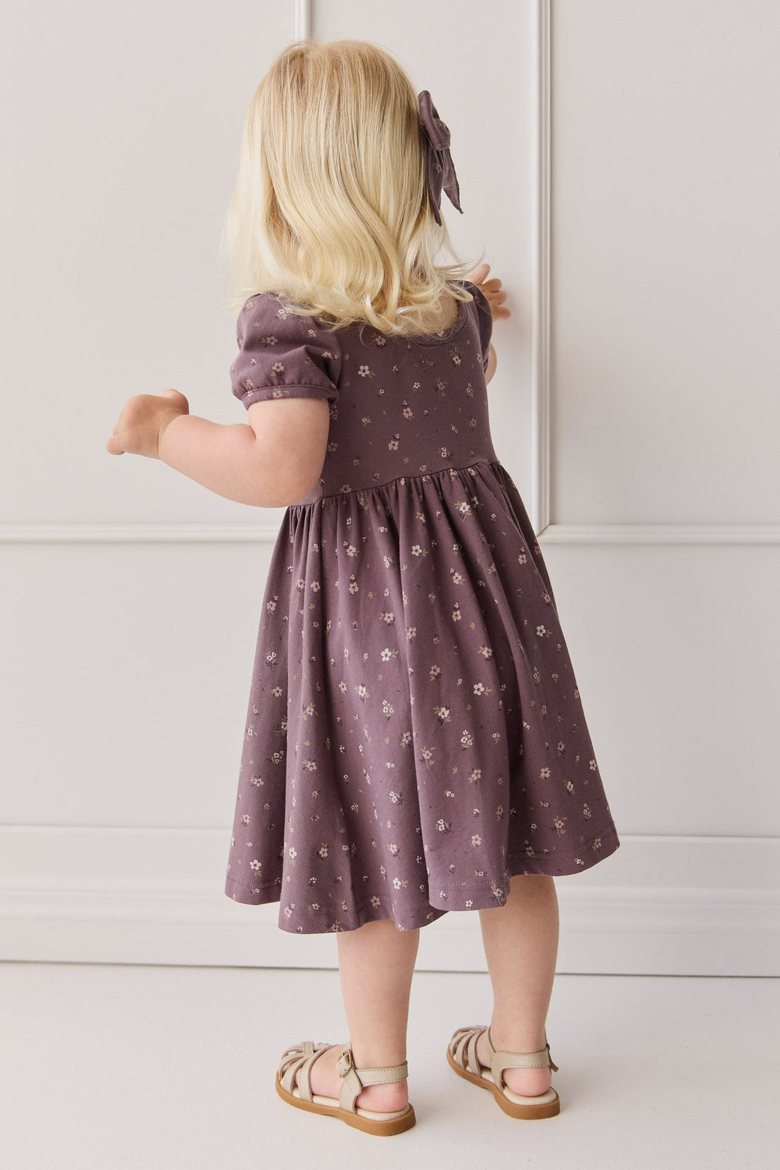 Organic Cotton Meadow Dress - Goldie Huckleberry Large Childrens Dress from Jamie Kay USA