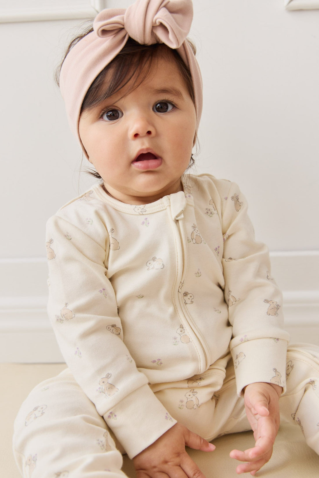 Organic Cotton Reese Zip Onepiece - Pennys Baby Friends Childrens Pyjama from Jamie Kay USA