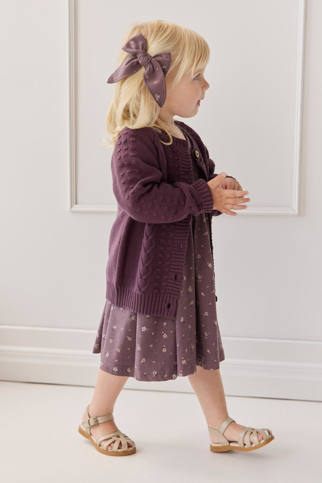 Organic Cotton Meadow Dress - Goldie Huckleberry Large Childrens Dress from Jamie Kay USA