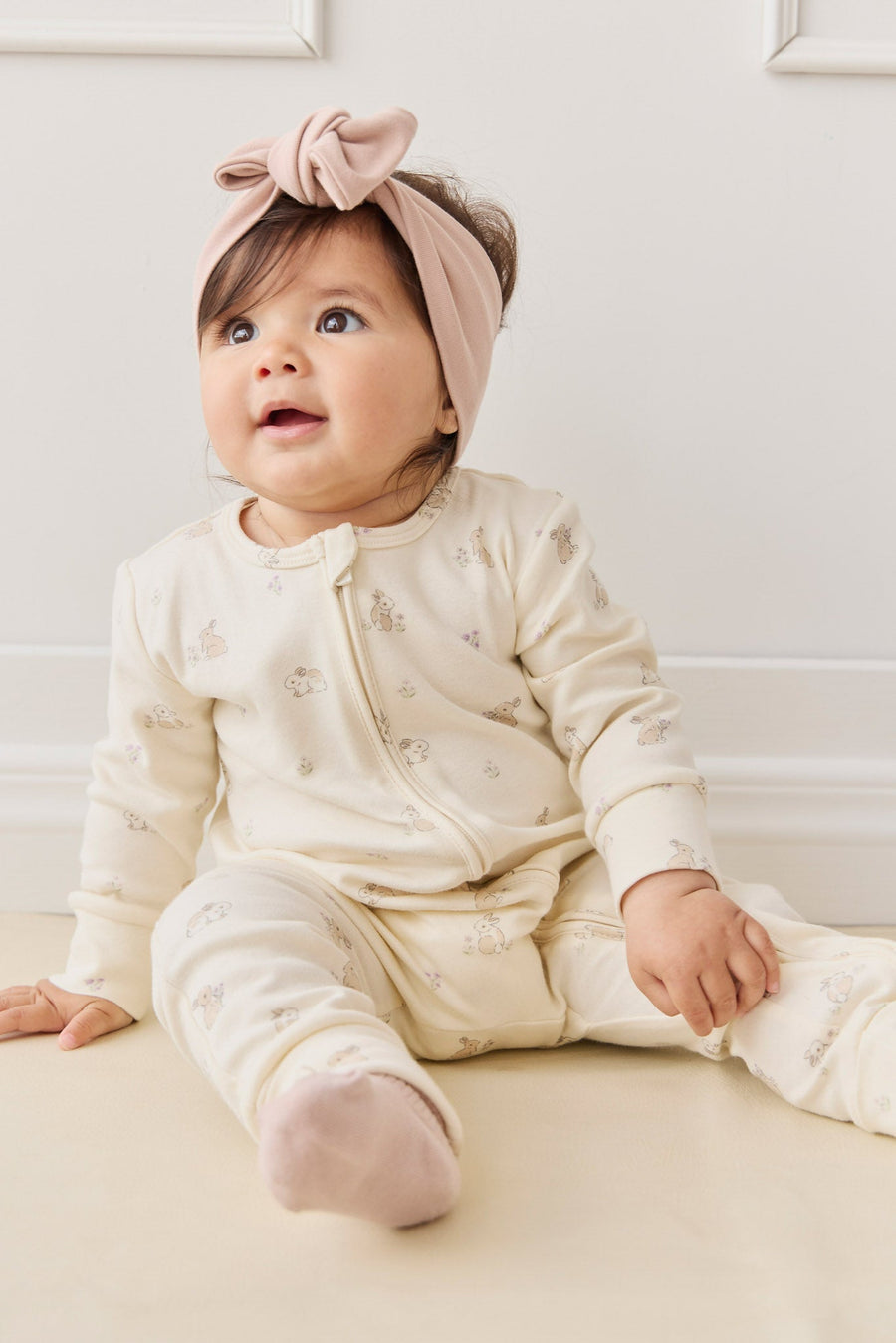 Organic Cotton Reese Zip Onepiece - Pennys Baby Friends Childrens Pyjama from Jamie Kay USA