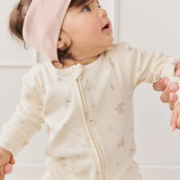 Organic Cotton Reese Zip Onepiece - Pennys Baby Friends Childrens Pyjama from Jamie Kay USA