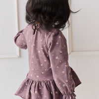 Organic Cotton Bailey Top - Goldie Huckleberry Large Childrens Top from Jamie Kay USA