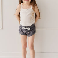 Organic Cotton Ivy Shortie - Cherry Love Lava Childrens Short from Jamie Kay USA