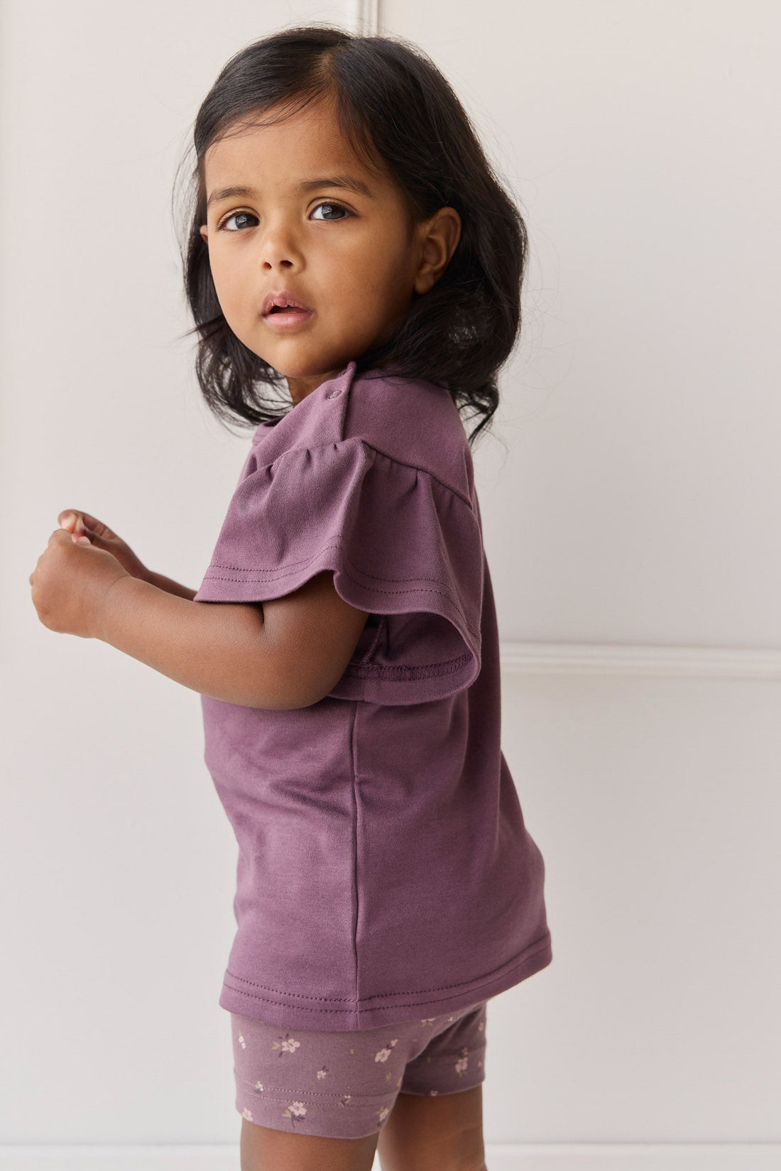 Pima Cotton Leah Top - Blackberry Childrens Top from Jamie Kay USA