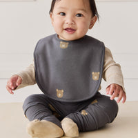 Organic Cotton Everyday Legging - Bobbie Bears Black Oyster Childrens Legging from Jamie Kay USA