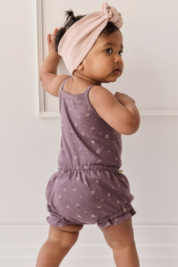 Organic Cotton Frill Bloomer - Goldie Huckleberry Large Childrens Bloomer from Jamie Kay USA