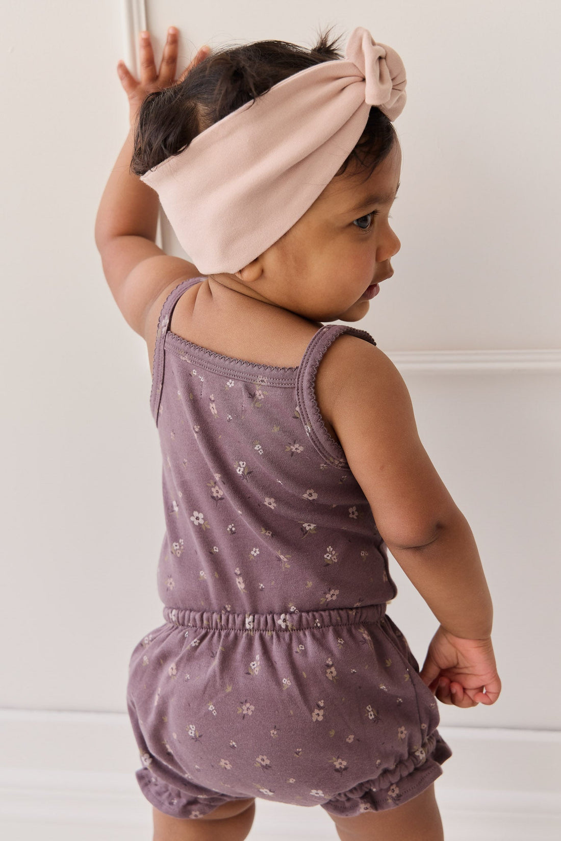 Organic Cotton Bridget Singlet Bodysuit - Goldie Huckleberry Large Childrens Bodysuit from Jamie Kay USA