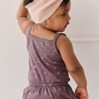 Organic Cotton Bridget Singlet Bodysuit - Goldie Huckleberry Large Childrens Bodysuit from Jamie Kay USA