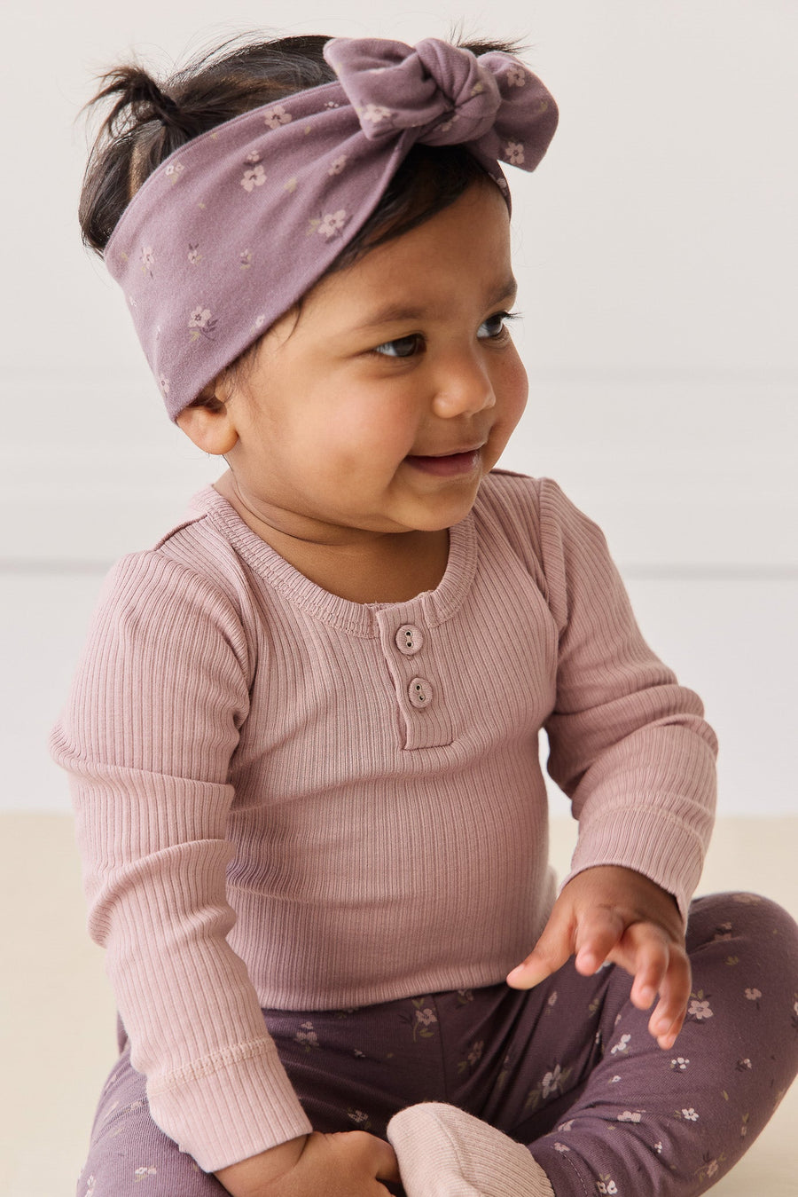 Organic Cotton Headband - Goldie Huckleberry Large Childrens Headband from Jamie Kay USA