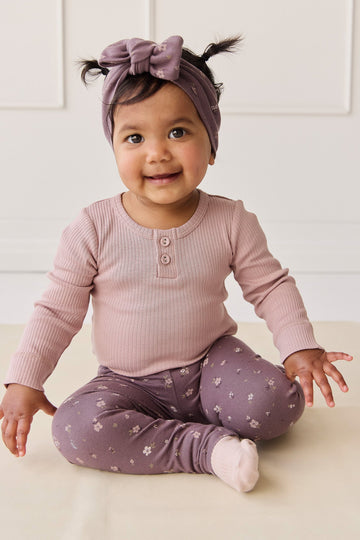 Organic Cotton Everyday Legging - Goldie Huckleberry Large Childrens Legging from Jamie Kay USA