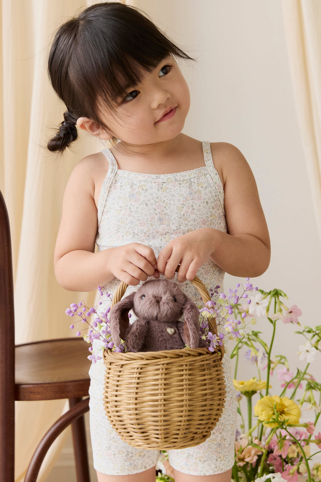 Organic Cotton Jude Singlet Pyjama Set-Cottage Garden Childrens Pyjamas from Jamie Kay USA