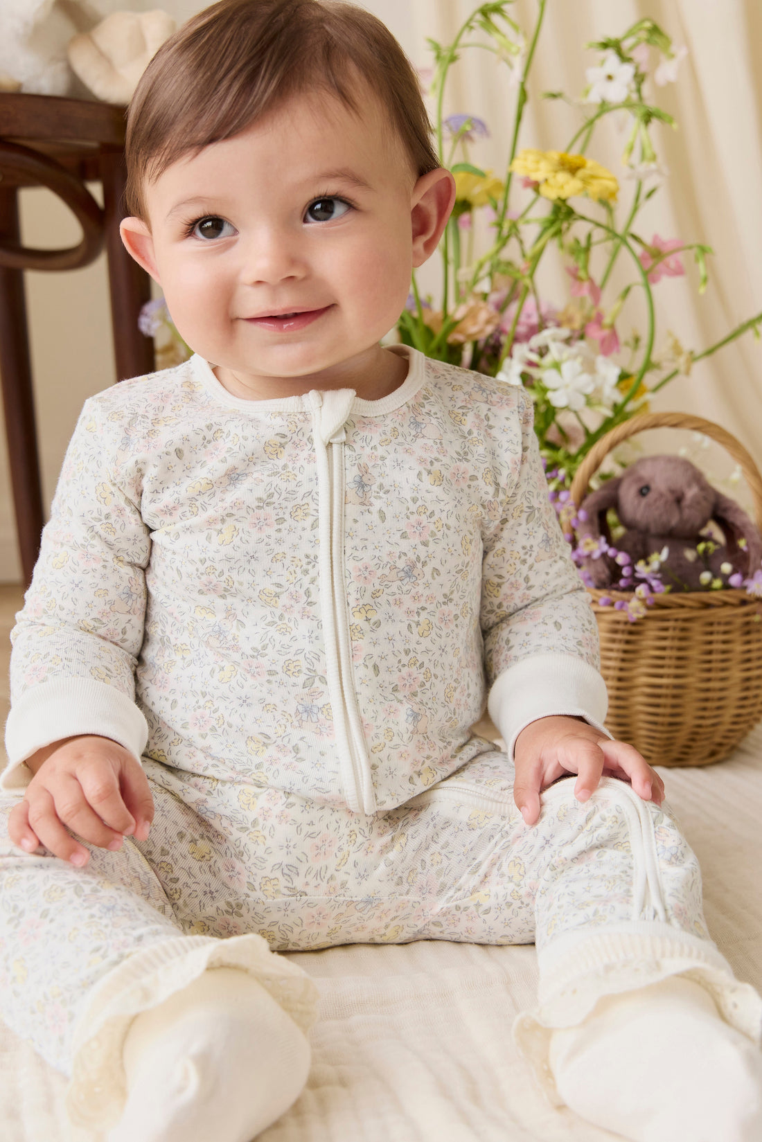 Organic Cotton Jude Onepiece-Cottage Garden Childrens Onepiece from Jamie Kay USA