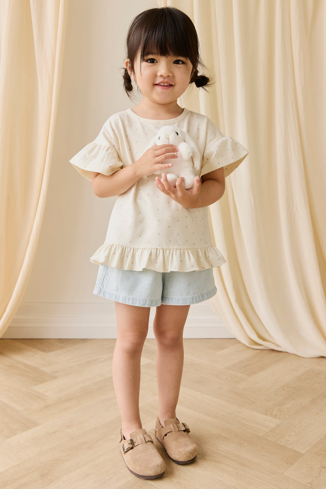 Organic Cotton Caydence Top - Ditsy Cherries Childrens Top from Jamie Kay USA