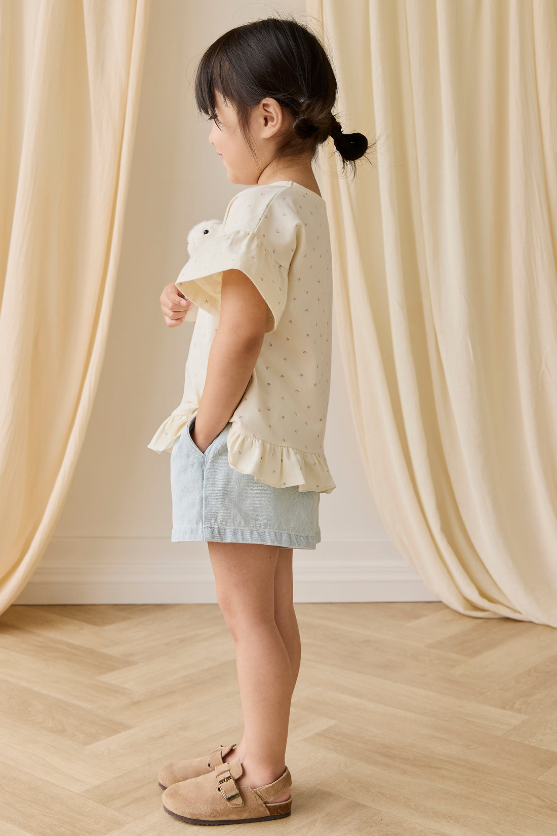 Organic Cotton Caydence Top - Ditsy Cherries Childrens Top from Jamie Kay USA