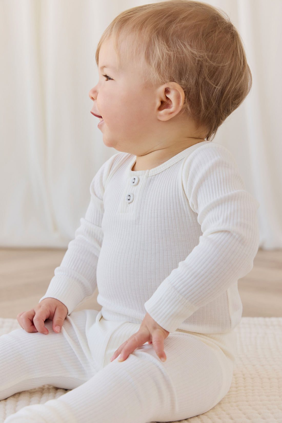 Organic Cotton Modal Everyday Legging - Milk Childrens Legging from Jamie Kay USA