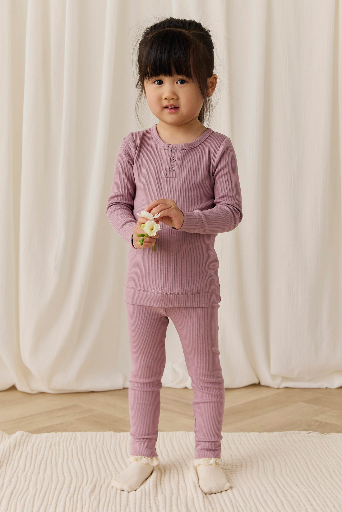 Organic Cotton Modal Everyday Legging - Woodrose Childrens Legging from Jamie Kay USA