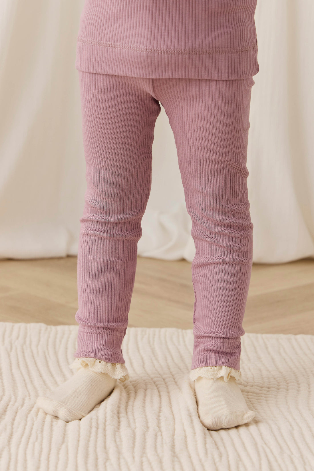Organic Cotton Modal Everyday Legging - Woodrose Childrens Legging from Jamie Kay USA