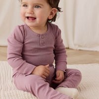 Organic Cotton Modal Everyday Legging - Woodrose Childrens Legging from Jamie Kay USA