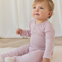 Organic Cotton Modal Everyday Legging - Rose Smoke Childrens Legging from Jamie Kay USA