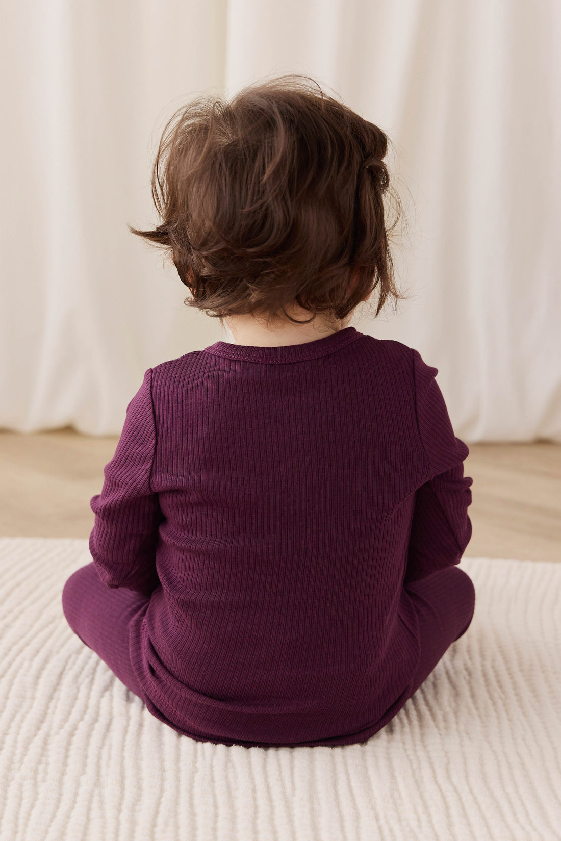 Organic Cotton Modal Long Sleeve Bodysuit - Fig Childrens Bodysuit from Jamie Kay USA