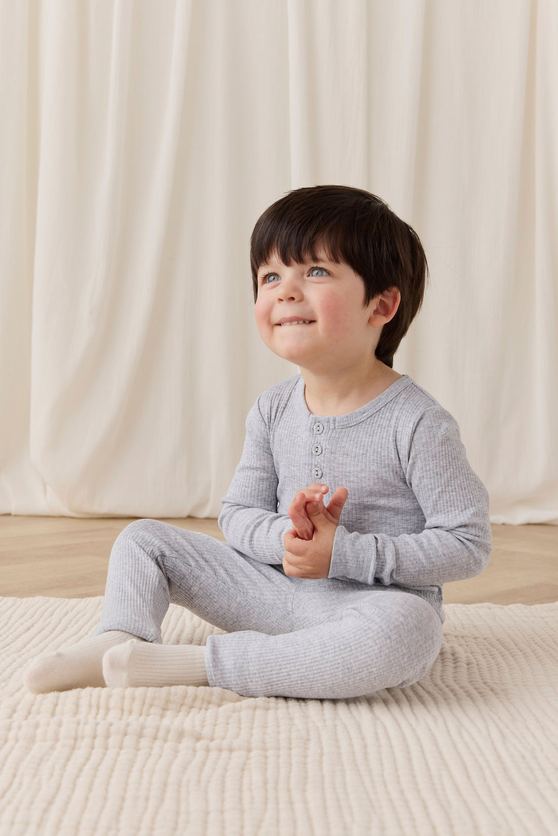 Organic Cotton Modal Everyday Legging - Light Grey Marle Childrens Legging from Jamie Kay USA