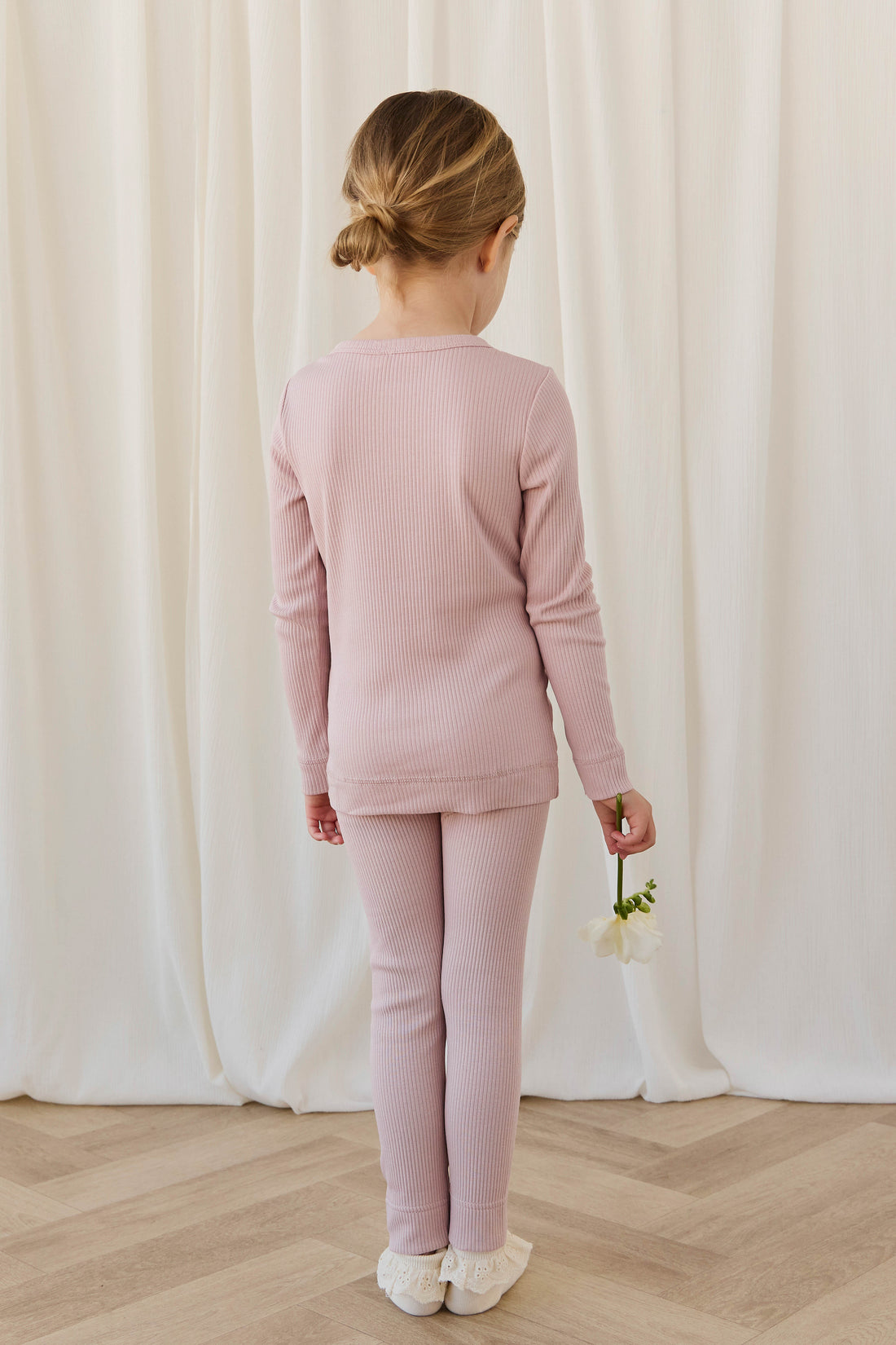 Organic Cotton Modal Everyday Legging - Rose Smoke Childrens Legging from Jamie Kay USA
